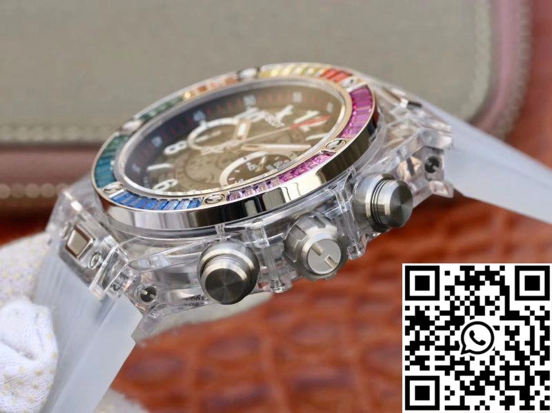 Hublot Big Bang Unico 411.JX.4802.RT Colorful Diamonds Bezel Skeleton Dial