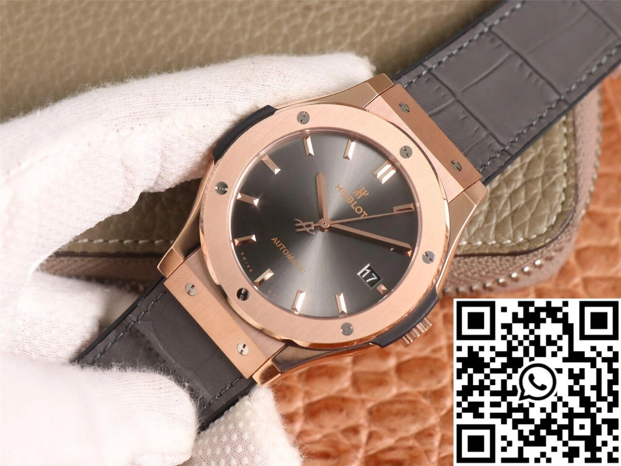 Hublot Classic Fusion 511.OX.7081.LR WWF Factory Rose Gold Dark Gray Dial