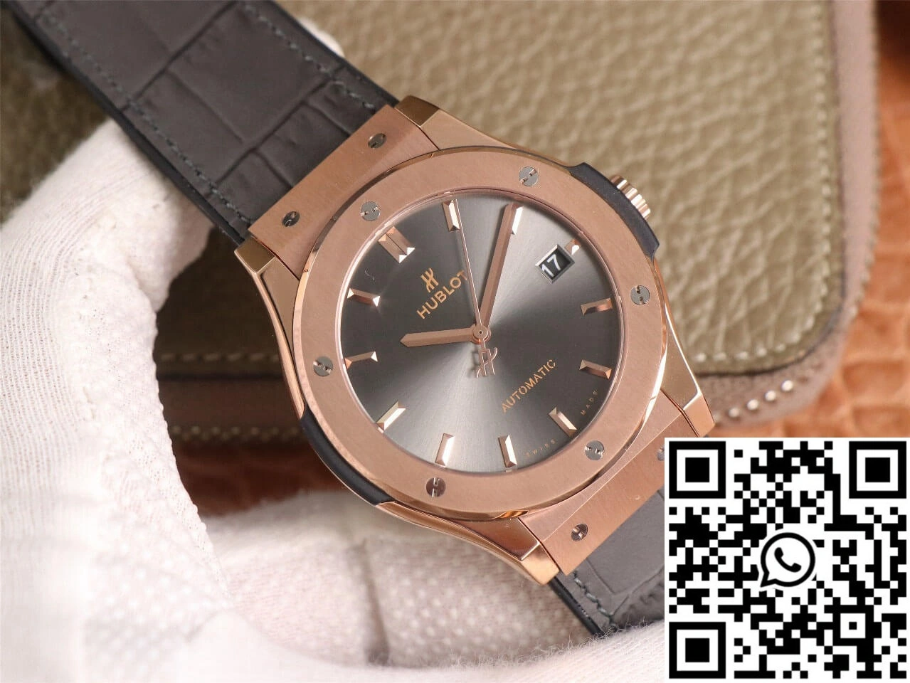 Hublot Classic Fusion 511.OX.7081.LR WWF Factory Rose Gold Dark Gray Dial