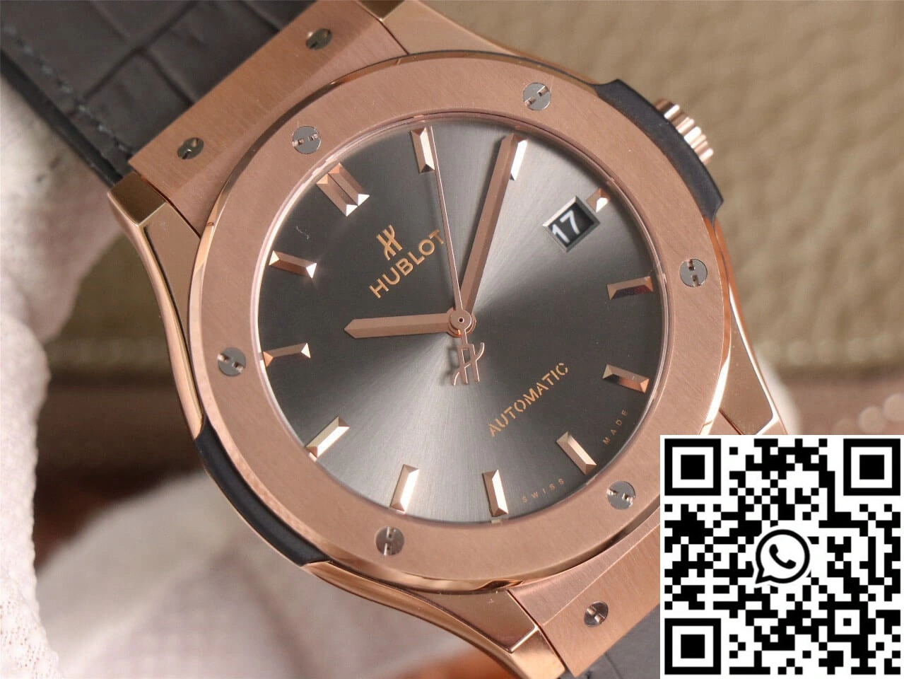 Hublot Classic Fusion 511.OX.7081.LR WWF Factory Rose Gold Dark Gray Dial