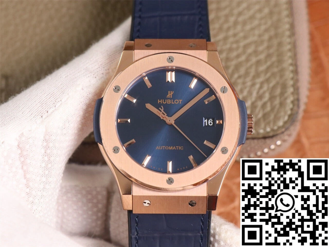 Hublot Classic Fusion 511.OX.7180.LR WWF Factory Rose Gold Blue Dial