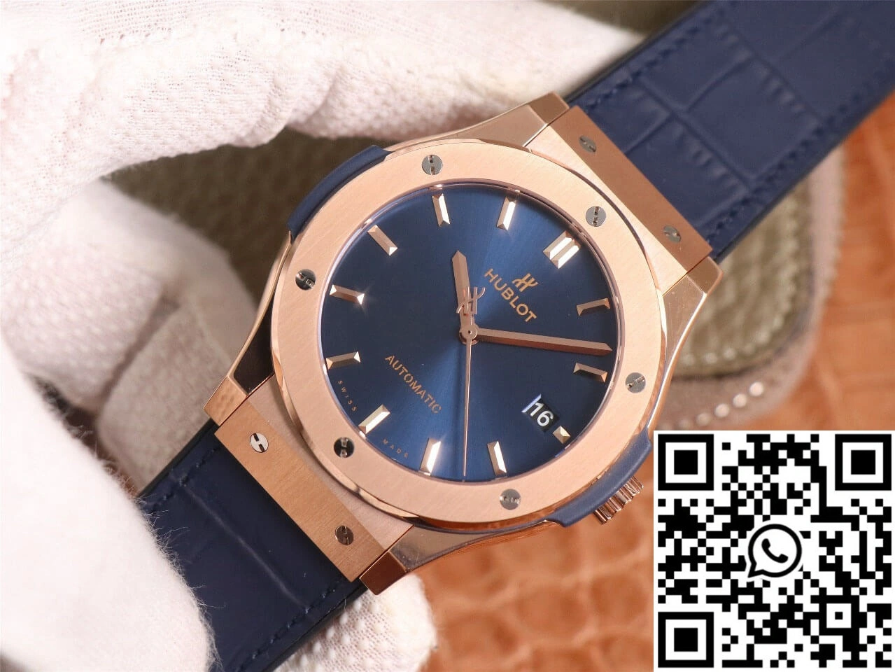 Hublot Classic Fusion 511.OX.7180.LR WWF Factory Rose Gold Blue Dial