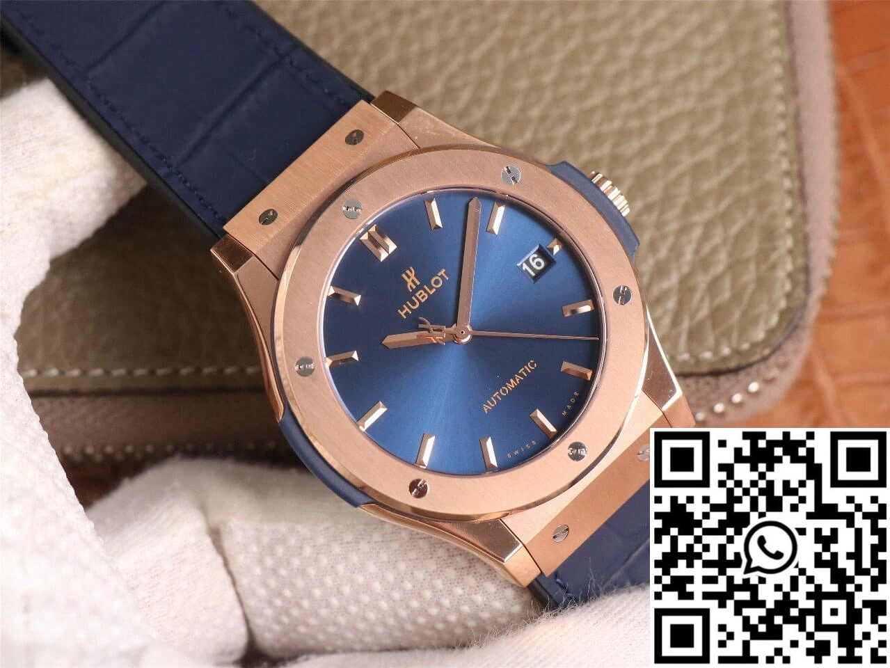 Hublot Classic Fusion 511.OX.7180.LR WWF Factory Rose Gold Blue Dial