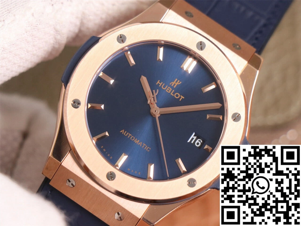 Hublot Classic Fusion 511.OX.7180.LR WWF Factory Rose Gold Blue Dial