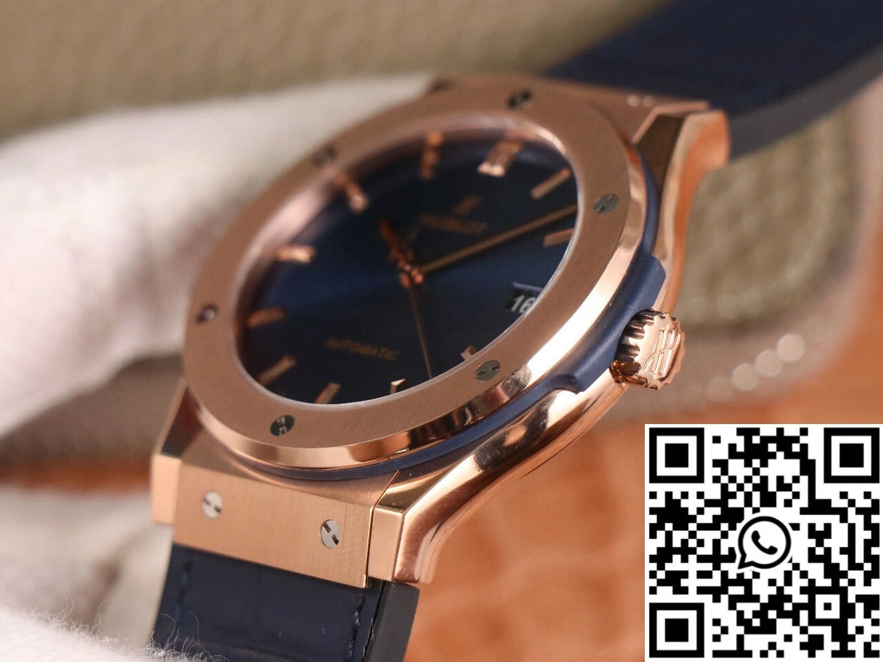 Hublot Classic Fusion 511.OX.7180.LR WWF Factory Rose Gold Blue Dial