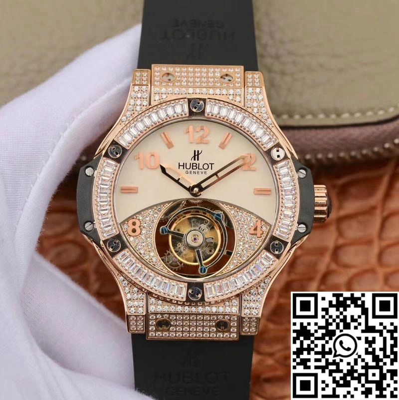 Hublot Classic Fusion Rose Gold Tourbillon White Enamel Dial