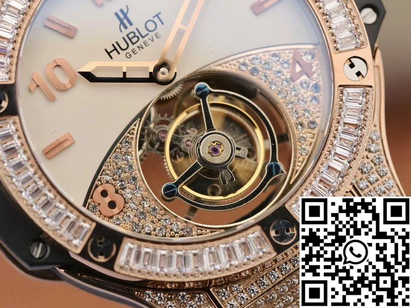 Hublot Classic Fusion Rose Gold Tourbillon White Enamel Dial