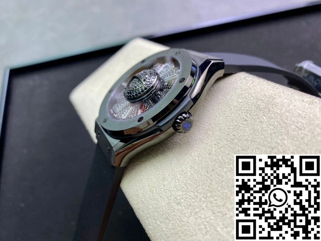 Hublot Classic Fusion Takashi Murakami 507.CX.9000.RX.TAK21 Sunflower Diamond Black Dial
