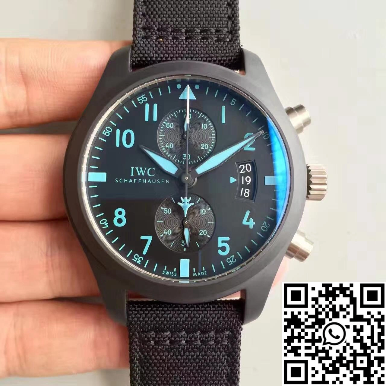 IWC Pilot Chronograph Top Gun IW388003 ZF Factory Black Dial