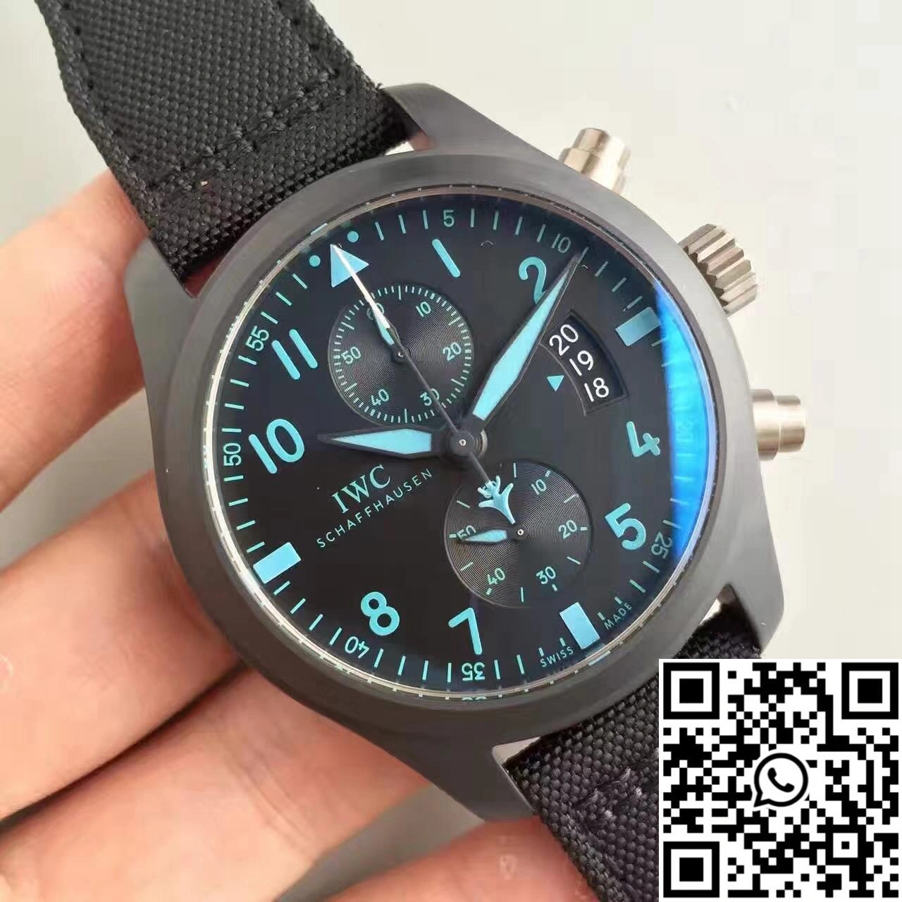 IWC Pilot Chronograph Top Gun IW388003 ZF Factory Black Dial