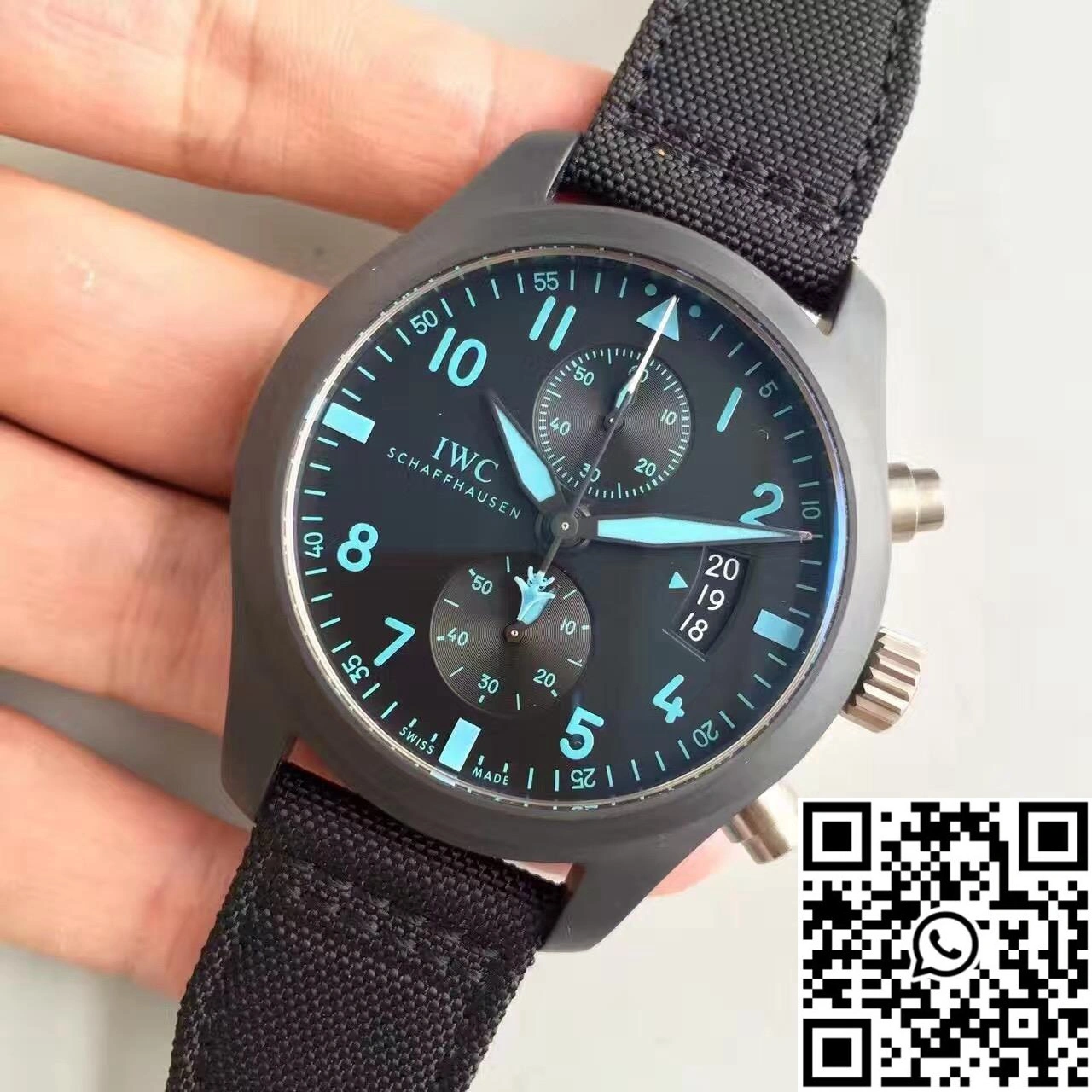 IWC Pilot Chronograph Top Gun IW388003 ZF Factory Black Dial
