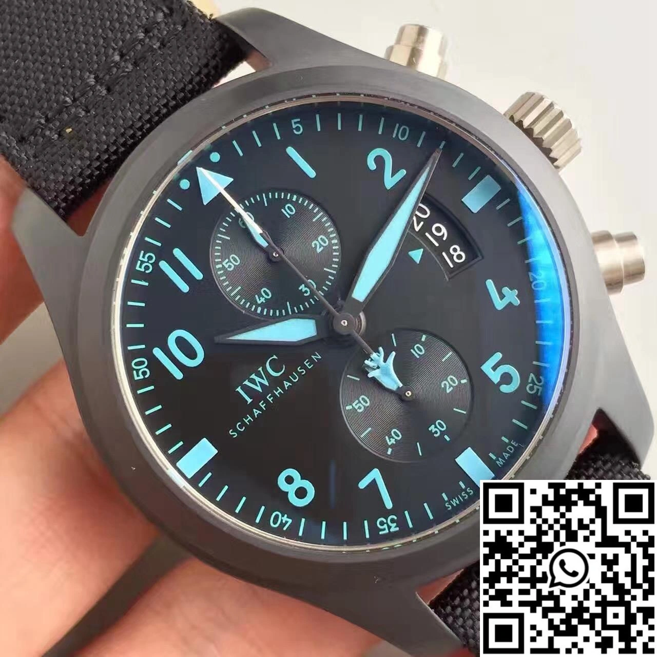 IWC Pilot Chronograph Top Gun IW388003 ZF Factory Black Dial