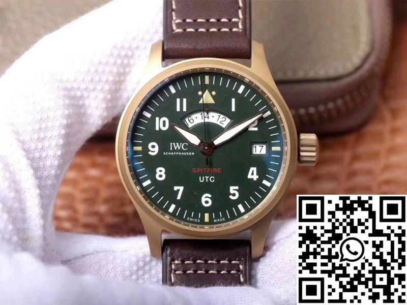 IWC Pilot Spitfire UTC MJ271 IW327101 ZF Factory Green Dial
