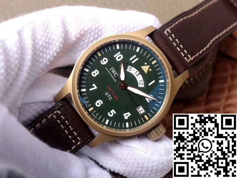 IWC Pilot Spitfire UTC MJ271 IW327101 ZF Factory Green Dial