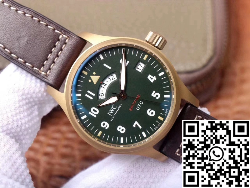 IWC Pilot Spitfire UTC MJ271 IW327101 ZF Factory Green Dial