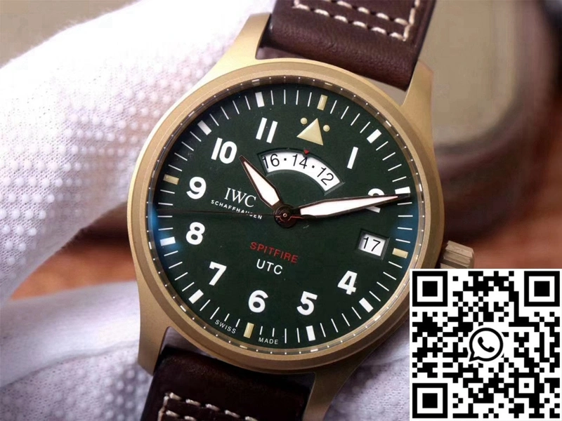 IWC Pilot Spitfire UTC MJ271 IW327101 ZF Factory Green Dial