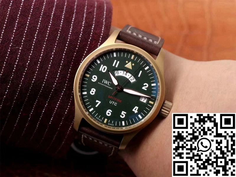 IWC Pilot Spitfire UTC MJ271 IW327101 ZF Factory Green Dial