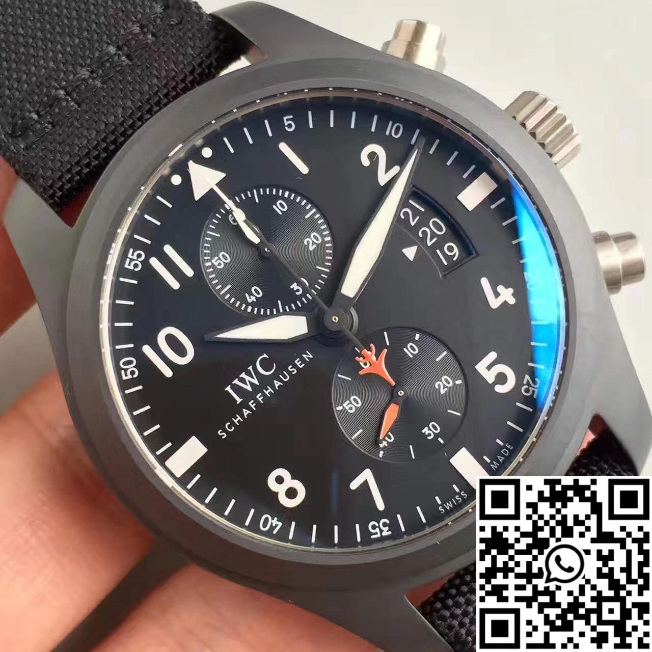 IWC Pilot Top Gun Chronograph IW389001 ZF Factory Anthracite Dial
