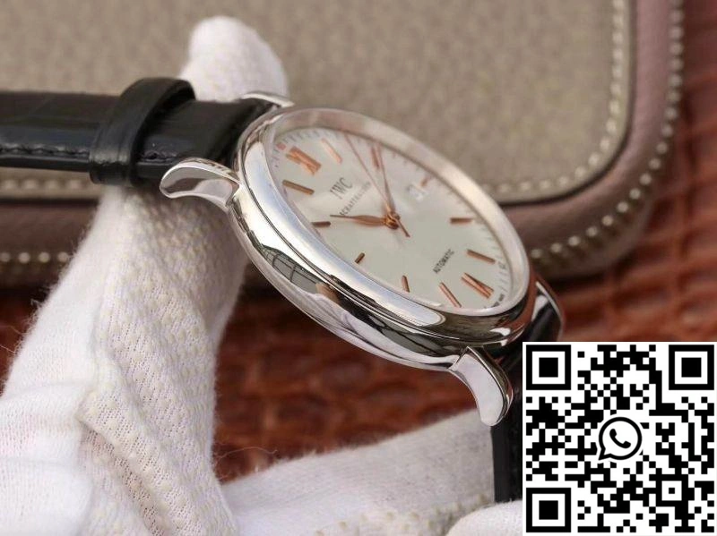 IWC Portofino Automatic IW356501 MKS Factory Black Leather Strap White Dial