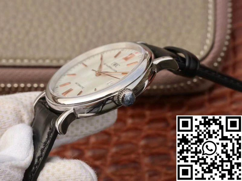 IWC Portofino Automatic IW356501 MKS Factory Black Leather Strap White Dial