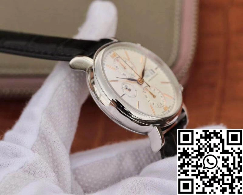 IWC Portofino Chronograph Multi-function IW391022 ZF Factory White Dial With Rose Gold Markers