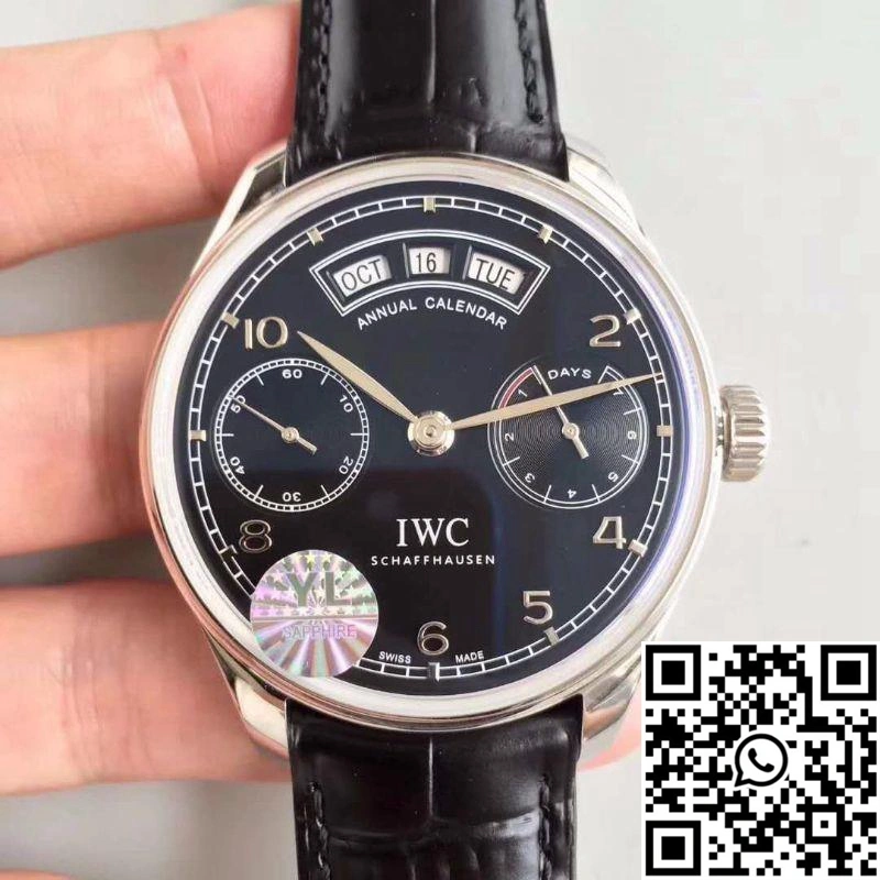 IWC Portugieser Annual Calendar IW503502 YL Factory Black Dial