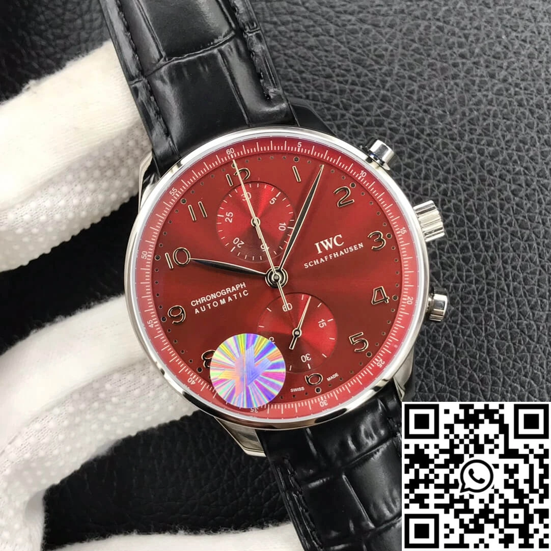 IWC Portugieser Chronograph IW371616 ZF Factory Burgundy Red Dial
