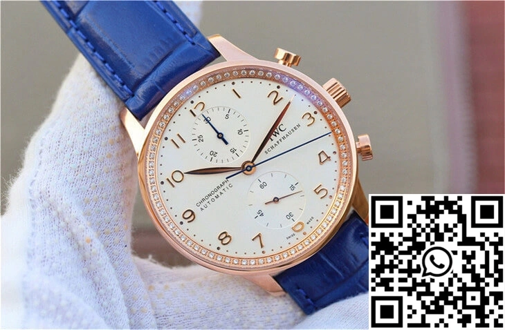 IWC Portuguese ZF Factory Blue Cowhide Strap