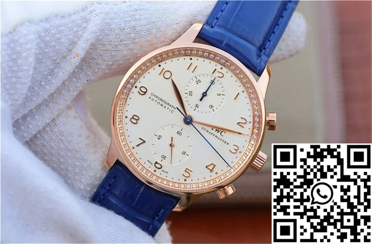 IWC Portuguese ZF Factory Blue Cowhide Strap