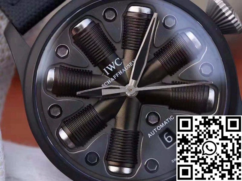 IWC Schaffhausen Pilot Top Gun 44 Black Nylon Strap Fuse Dial
