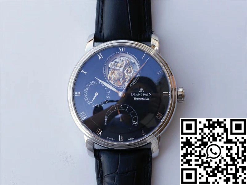 JB Factory Blancpain Villeret Tourbillon 8 Jours 6025-1542-55b Black