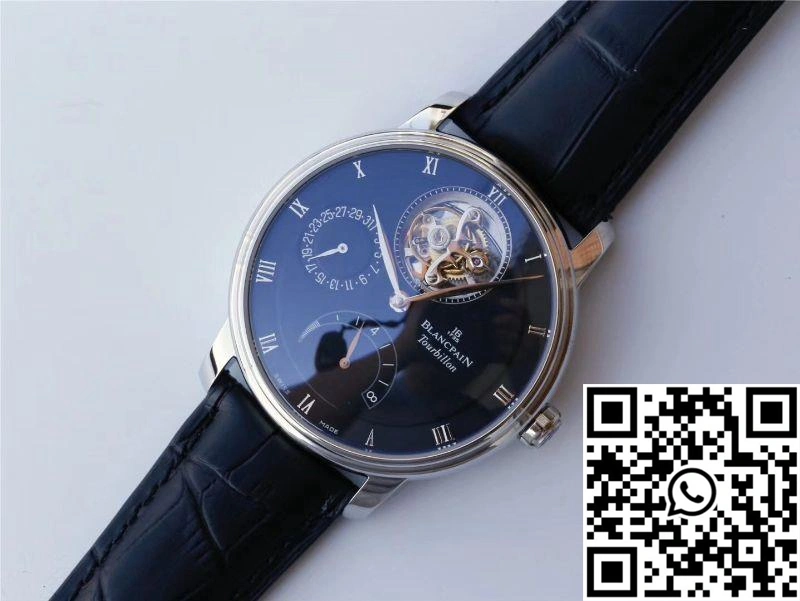 JB Factory Blancpain Villeret Tourbillon 8 Jours 6025-1542-55b Black