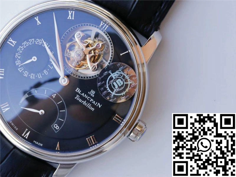 JB Factory Blancpain Villeret Tourbillon 8 Jours 6025-1542-55b Black