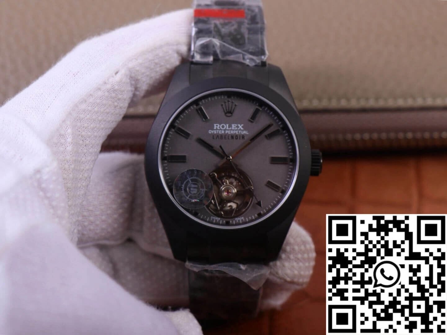 JB Factory Replica Rolex Milgauss Base 116400 Label Noir Design LNT01HS-001 Black case watch