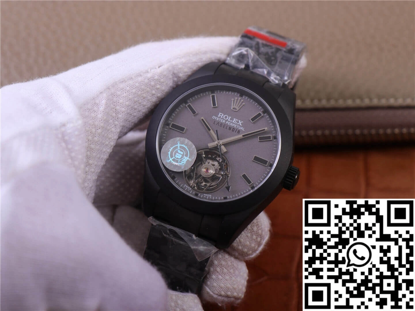 JB Factory Replica Rolex Milgauss Base 116400 Label Noir Design LNT01HS-001 Black case watch