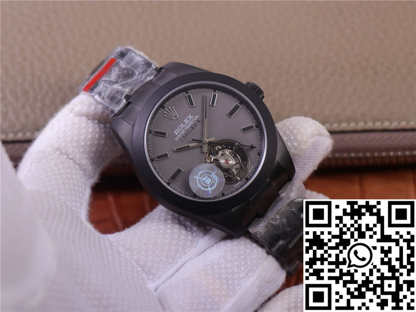 JB Factory Replica Rolex Milgauss Base 116400 Label Noir Design LNT01HS-001 Black case watch