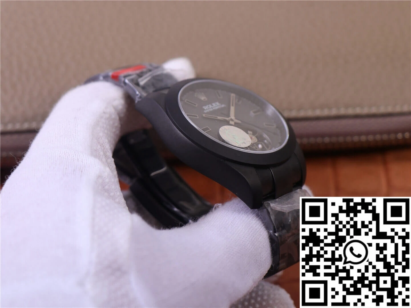 JB Factory Replica Rolex Milgauss Base 116400 Label Noir Design LNT01HS-001 Black case watch