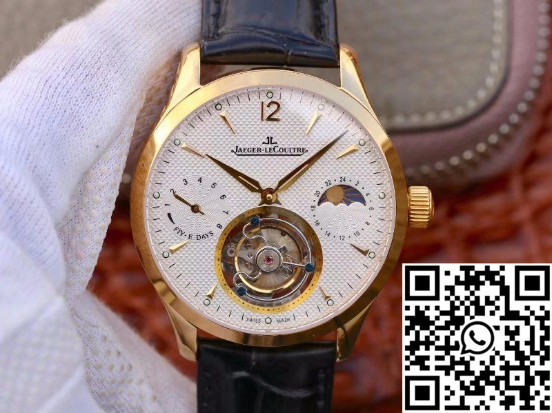 Jaeger-LeCoultre Master Grande Tourbillon 18K Yellow Gold White Dial