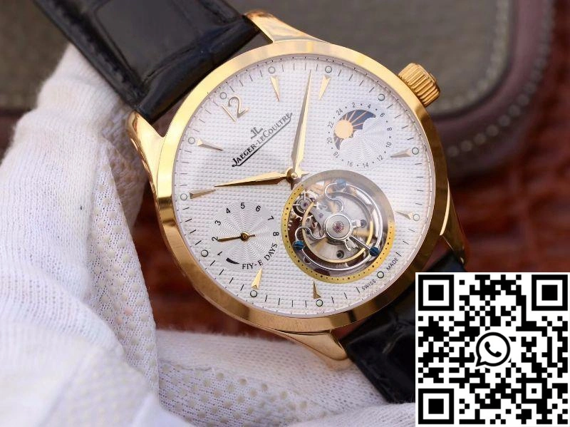 Jaeger-LeCoultre Master Grande Tourbillon 18K Yellow Gold White Dial