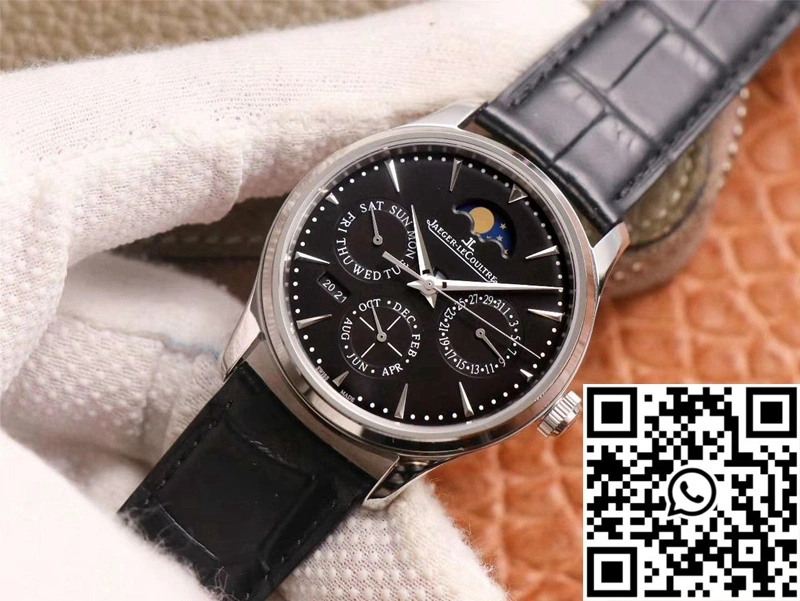 Jaeger-LeCoultre Master Ultra Thin Moon Perpetual Calendar 1308470 V9 Factory Black Dial
