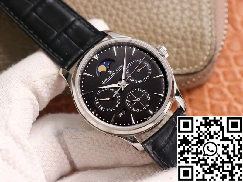 Jaeger-LeCoultre Master Ultra Thin Moon Perpetual Calendar 1308470 V9 Factory Black Dial
