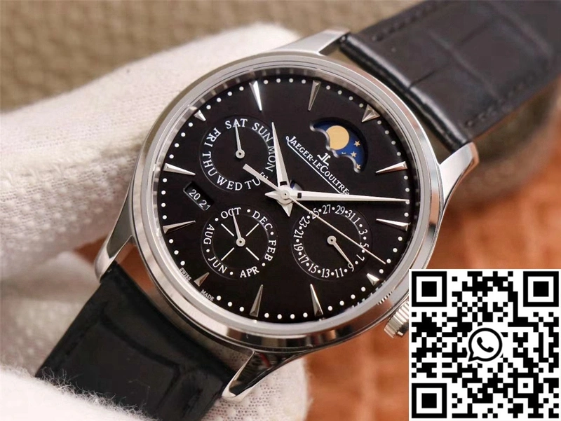 Jaeger-LeCoultre Master Ultra Thin Moon Perpetual Calendar 1308470 V9 Factory Black Dial