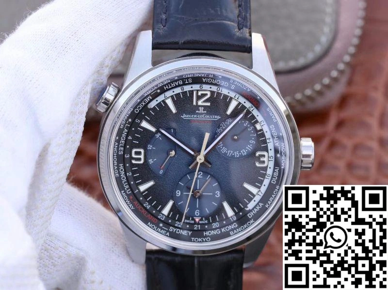 Jaeger-LeCoultre Polaris Geographic 904847J 42MM TWA Factory Black Blue Textured Dial