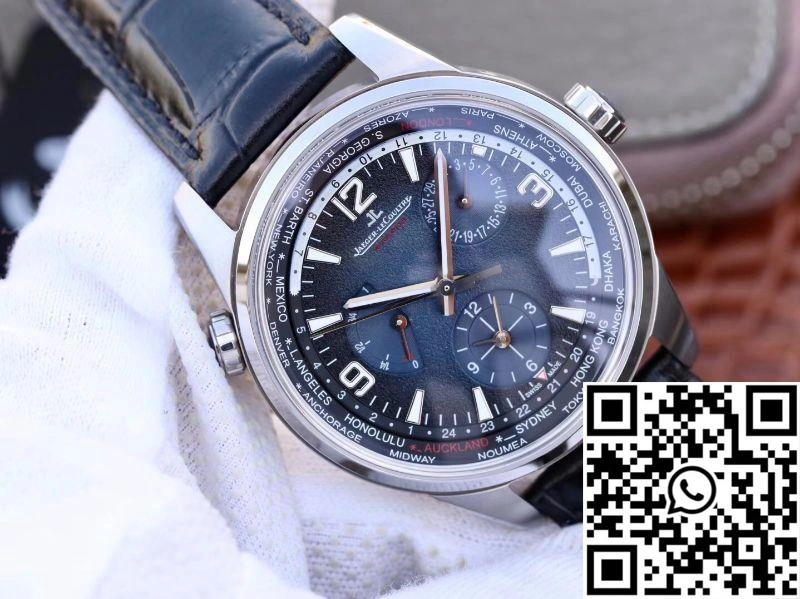 Jaeger-LeCoultre Polaris Geographic 904847J 42MM TWA Factory Black Blue Textured Dial