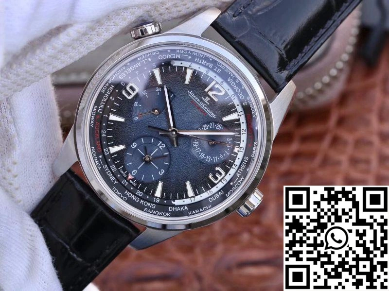 Jaeger-LeCoultre Polaris Geographic 904847J 42MM TWA Factory Black Blue Textured Dial