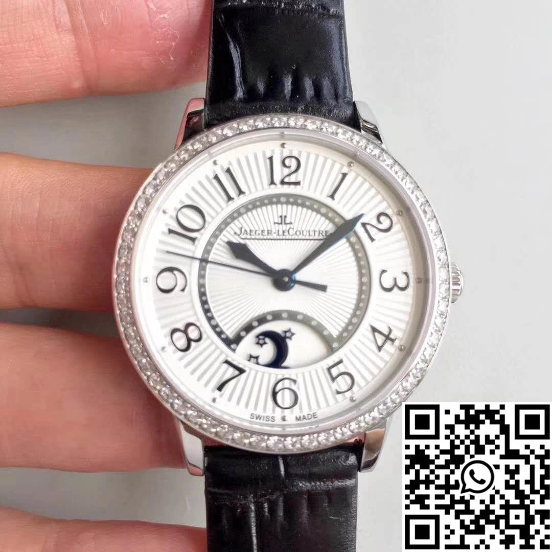 Jaeger-LeCoultre Rendez-Vous 3612420 Black Leather Strap White Dial