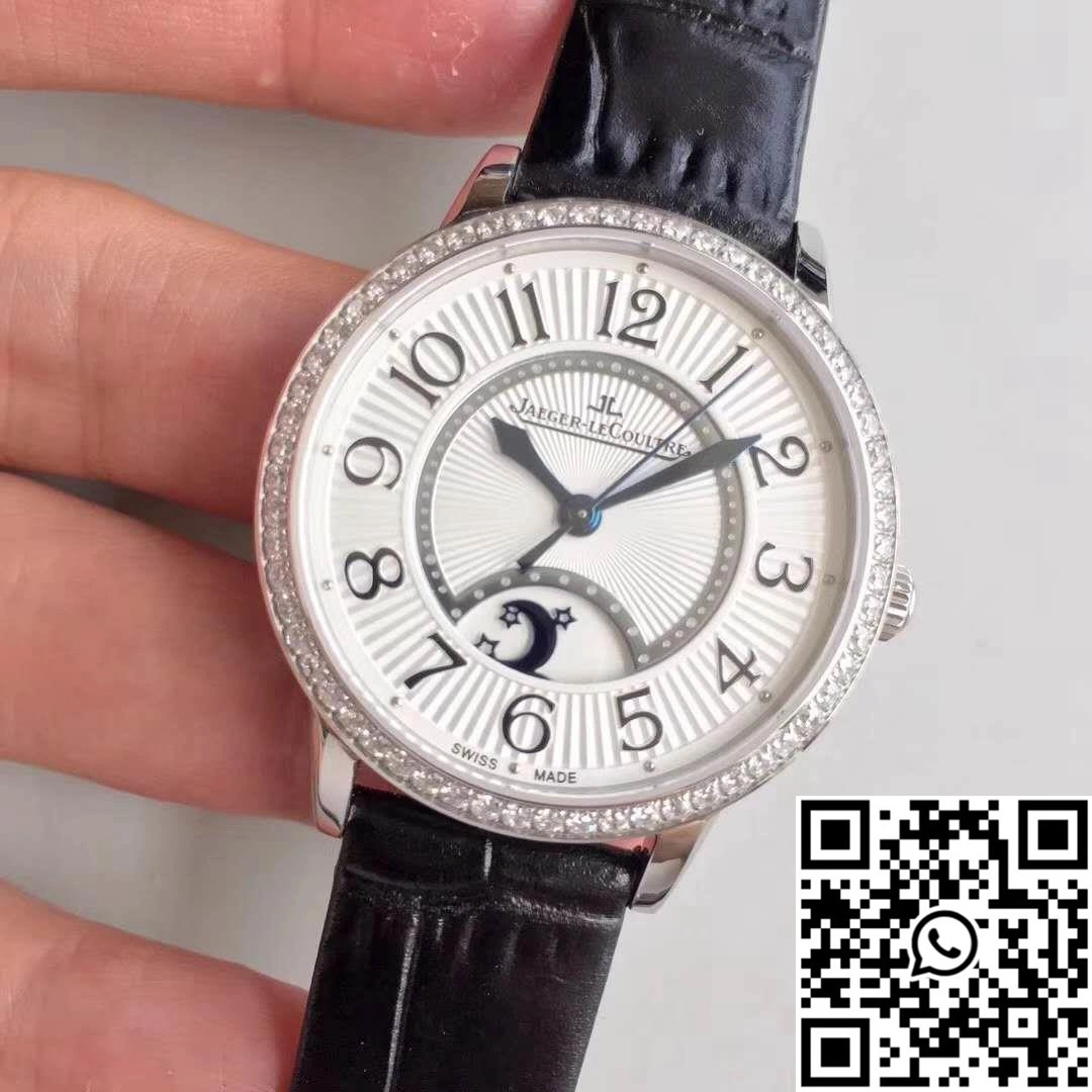 Jaeger-LeCoultre Rendez-Vous 3612420 Black Leather Strap White Dial