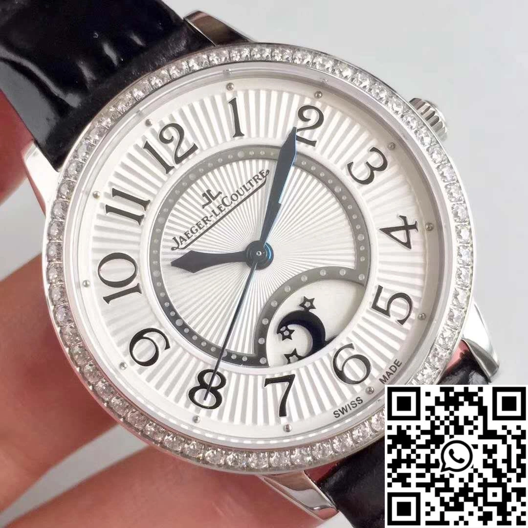 Jaeger-LeCoultre Rendez-Vous 3612420 Black Leather Strap White Dial
