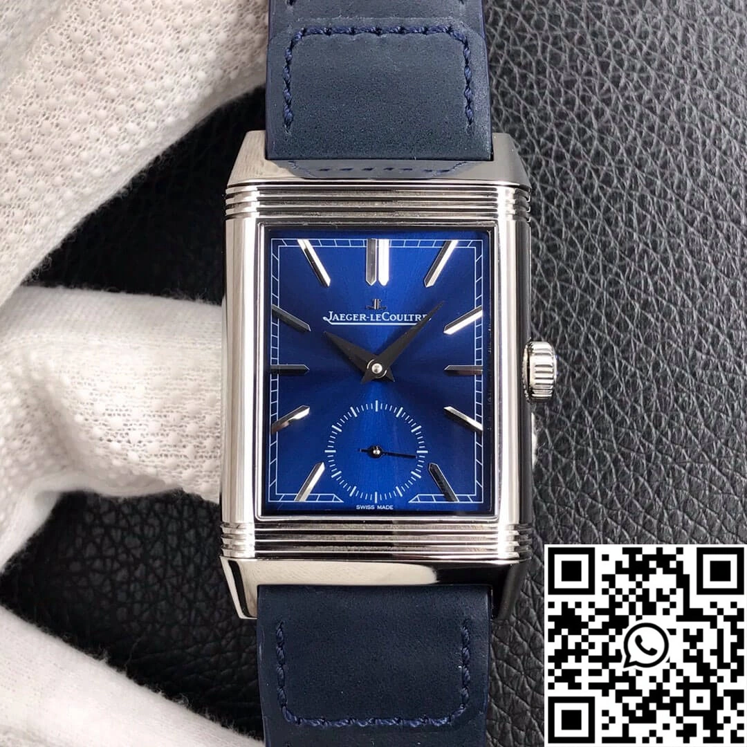Jaeger LeCoultre Reverso Tribute Double-sided Double Time Zone Flip MG Factory Blue Dial