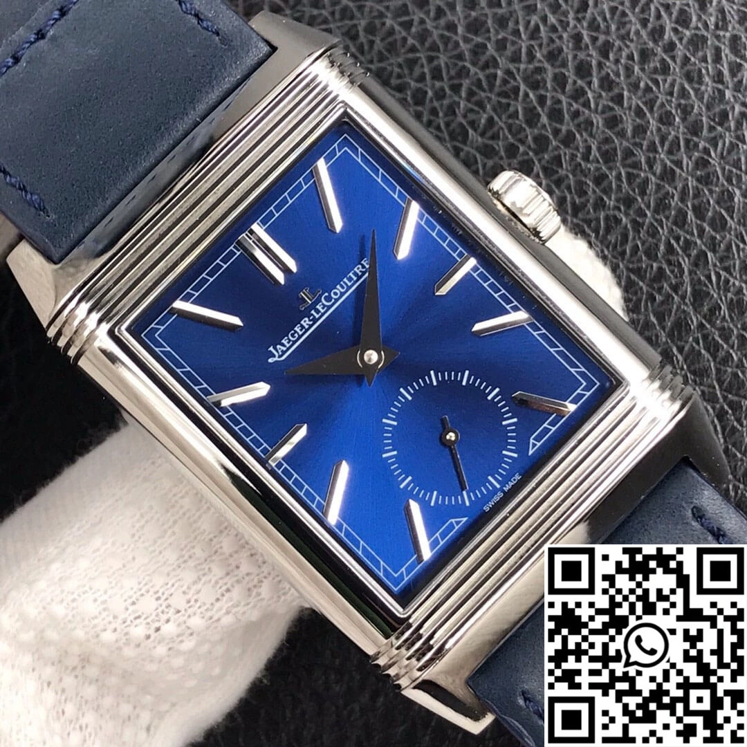Jaeger LeCoultre Reverso Tribute Double-sided Double Time Zone Flip MG Factory Blue Dial